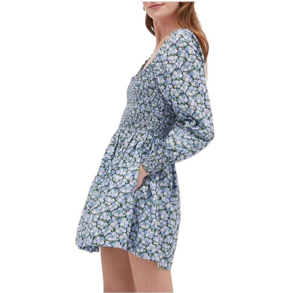Hill House The Norah Nap Dress in Blue Multi Pansy - Picture 2 of 4